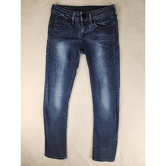 G-Star Raw Jeans Women's Size 26x28 Corvet Skinny Blue Wash Distressed - Picture 1 of 10